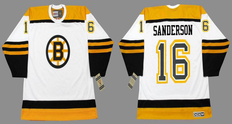 2019 Men Boston Bruins #16 Sanderson White CCM NHL jerseys->boston bruins->NHL Jersey